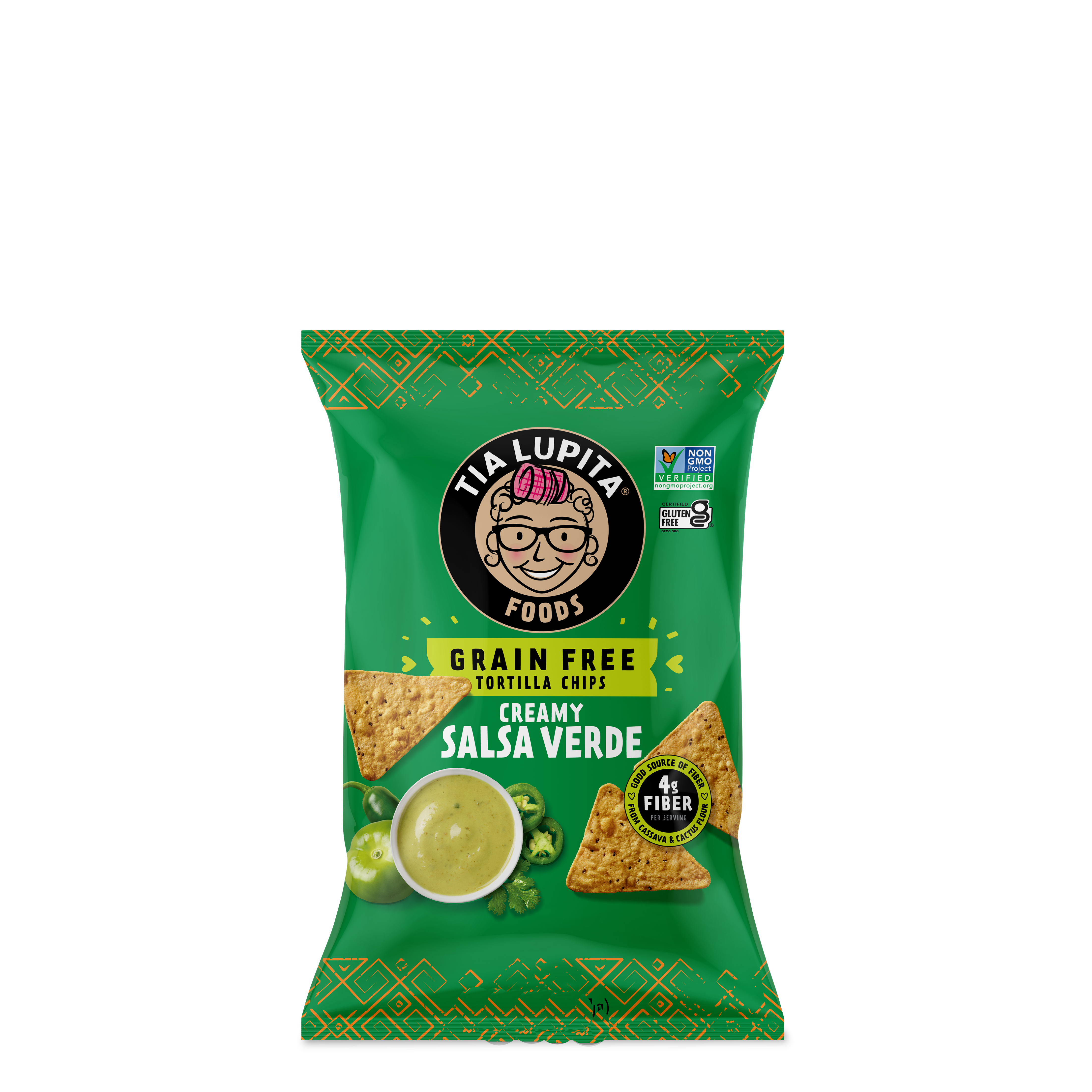 Salsa Verde Grain-Free Tortilla Chips Snack Pack (1oz, 24-count)