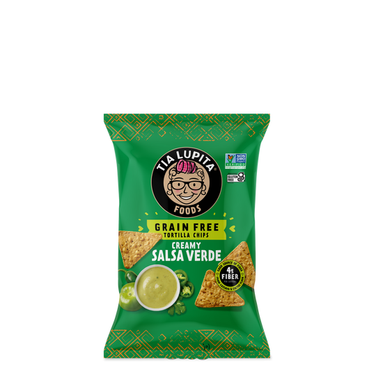 Salsa Verde Grain-Free Tortilla Chips Snack Pack (1oz, 24-count)