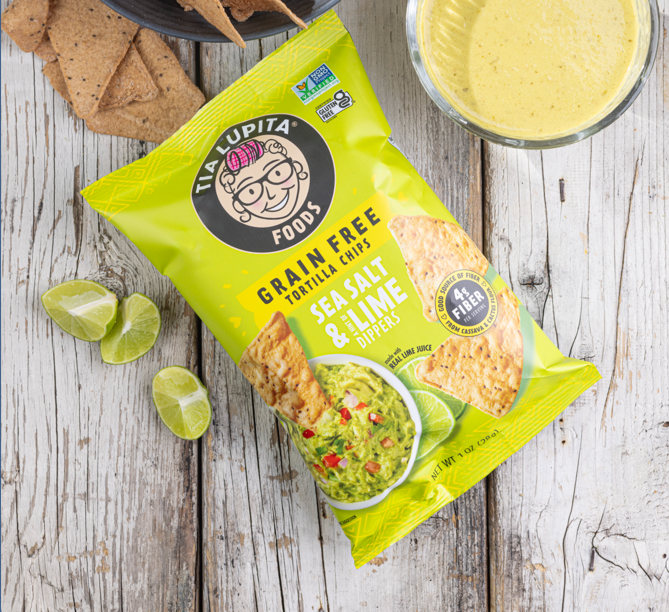Sea Salt and Lime Grain-Free Tortilla Chips Snack Pack (1oz, 24-count)