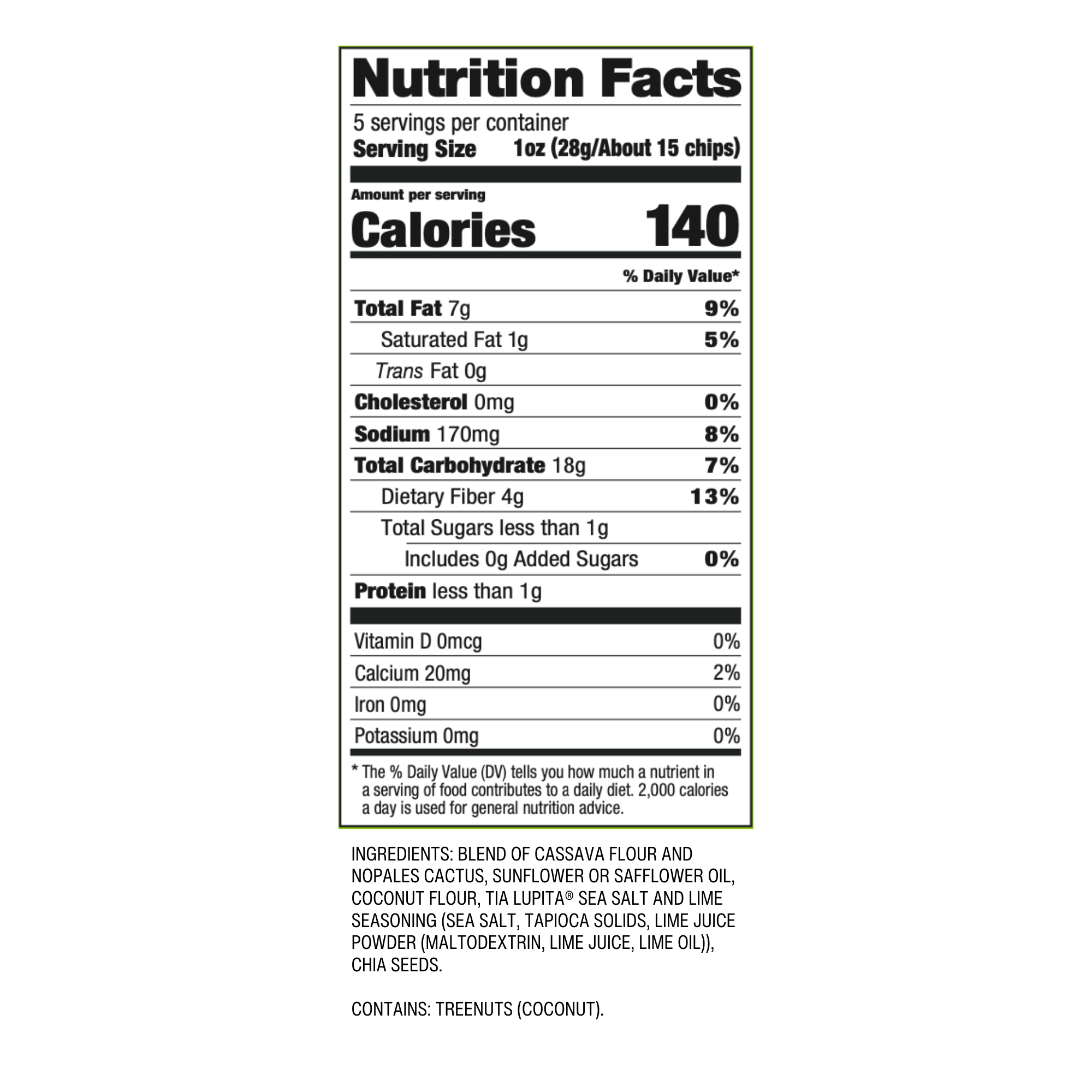 Sea Salt and Lime Grain-Free Tortilla Chips Snack Pack (1oz, 24-count)